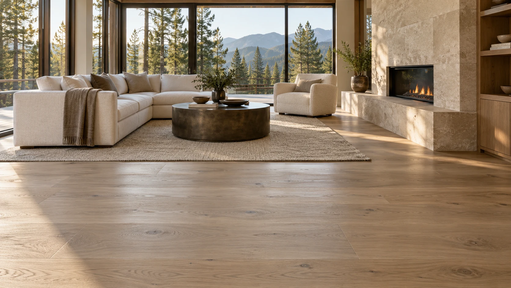 Architectural interior inspiration with warm natural flooring and carefully layered materials